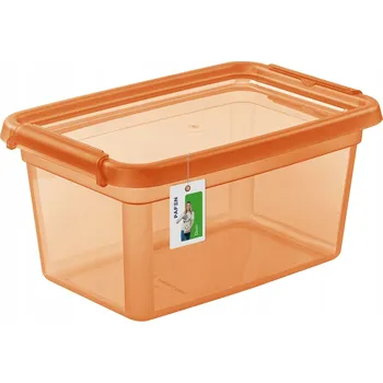 Dóza na potraviny Plastová nádoba s víkem, oranžová, 4,5 l