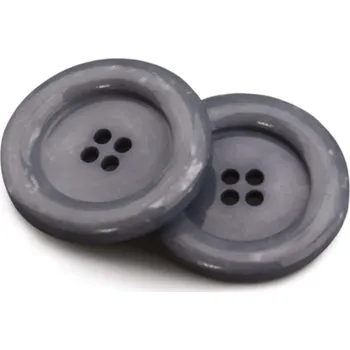 Knoflík Pro Háčkování Knoflík kulatý plast 30 mm, šedý ombre