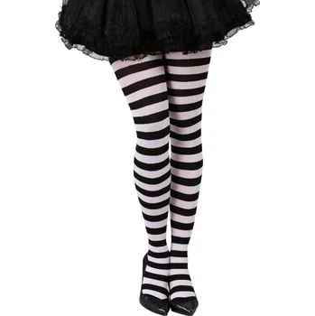 Oblečení a móda Guirca Dámské punčocháče - Páskavé, černo-bílé