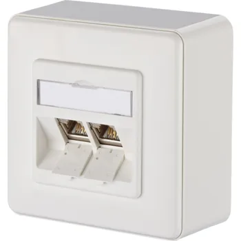 Zabezpečení domácnosti METZ CONNECT Instalační krabice na omítku 2x porty E-DAT kat.6