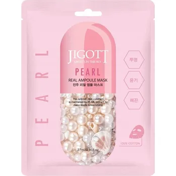 Pleťová maska Pleťová maska v ampulce s perličkami Jigott Pearl Real Ampoule Mask 27 ml