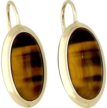 Náušnice Goldstore Zlaté náušnice velké tygří oko Váha: 4.25 g