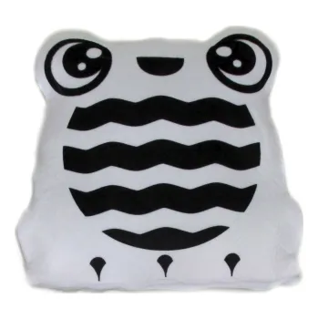 plyšák Černobílý polštářek žába