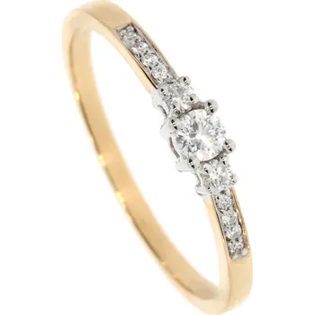 Prsten Zlatnictví Helios Zlatý prsten zásnubní s Diamanty