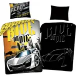 Halantex Bavlněné povlečení se svítícím efektem 140x200 + 70x90 cm - Fast & Furious "Are you ready for this?"