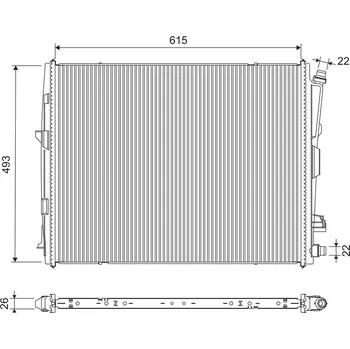 Chladič motoru Chladič, chlazení motoru VALEO 701308