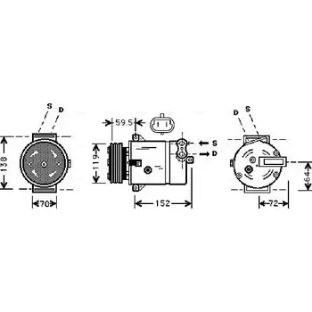 Kompresor klimatizace AVA QUALITY COOLING Kompresor - klimatizace AVA OLAK279 + DOPRAVA ZDARMA!