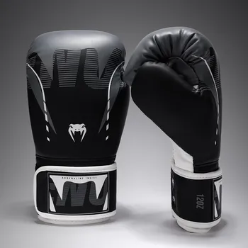 Boxerské rukavice Boxerské rukavice Venum Adrenaline - Black/Silver Grey Velikost: 10oz