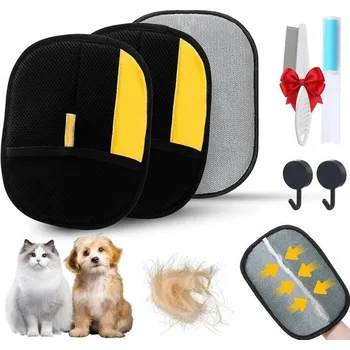 Magnetické rukavice na chlupy - 6 kusů na odstraňování chlupů domácích mazlíčků, rukavice na