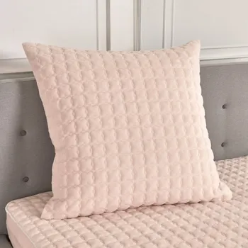 Povlak na polštářek 2 fleecové povlaky na polštáře krémová