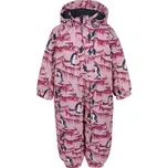 Dívčí zimní overal COLOR KIDS-Coverall, AOP, AF 10.000, zephyr Růžová 80