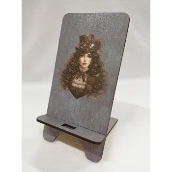 Stojan na telefon - Dáma s kloboukem č.1