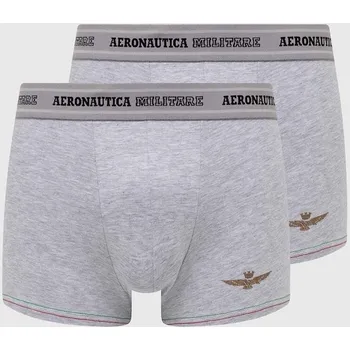 Boxerky Boxerky Aeronautica Militare 2-pack AM1UBX004 šedá 09X, vel. XXL