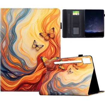 Pouzdro na tablet VSECHNONAMOBIL 130934 ART Zaklápěcí pouzdro Lenovo Idea Tab Pro OHNIVÁ BUTTERFLY