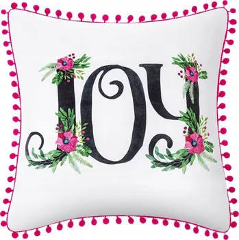 Povlak na dekorativní polštářek Bílý dekorativní povlak na polštář 45x45 joy