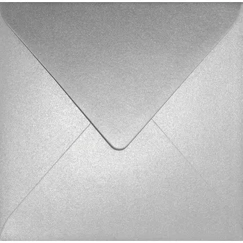 Obálka Čtvercové obálky Aster Met Silver stříbrné 25 Ks