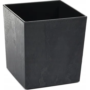 Květináč Plast Květináč černý Lamela 25 cm x 25 x 25,5 cm