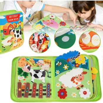 Obraz SENZORICKÁ KNIHA MONTESSORI 3D PRO DĚTI EDUKAČNÍ FILCOVÁ