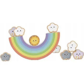 ostatní stavebnice STAVEBNICE KOSTKY 2v1 BALANČNÍ HRA 10 dílů