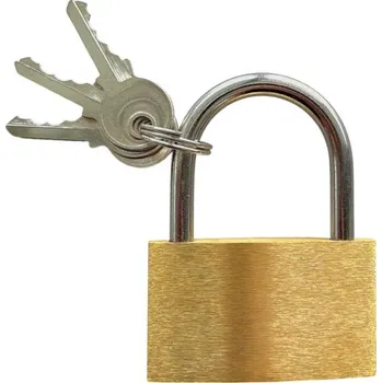 Visací zámek Zámek visací mosazný, 50 mm, MEGA