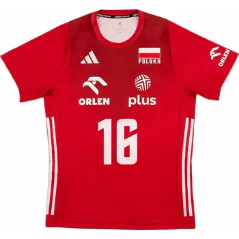 Pánské tričko Pánské tričko adidas Polsko, zápasové, červené, Semeniuk S