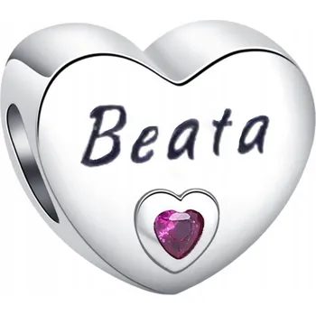 Přívěsek Přívěsek STŘÍBRO 925 Korálek Charms Jméno Beata Srdce
