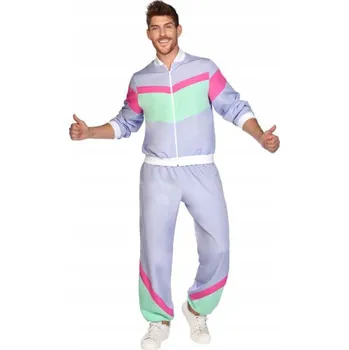 Karnevalový kostým Kostým Teplákovka fialový 80. léta kostým převlek vel. S