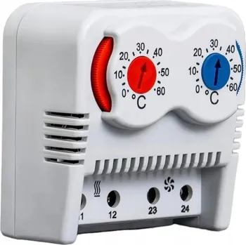 Termostat PTHVT Duální / dvojitý bimetalový termostat NC+NO spínací, rozsah 0-60°C