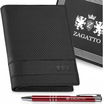 Peněženka Pánská kožená peněženka černá elegantní klasická peněženka RFID ZAGATTO