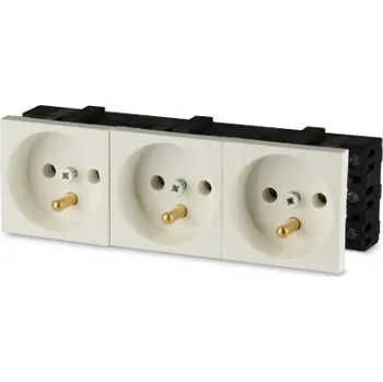 Patch panel JAVEL Elektrická trojzásuvka 3M