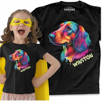 Chlapecké oblečení DĚTSKÉ TRIČKO PES JEZEVČÍK 3D EFEKT DÁREK