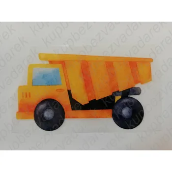 Nažehlovací obrázek na folii - stavební stroj č.5 - 10 x 5,5 cm