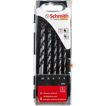 Vrták Vrtáky do betonu Schmith SQWW-01, 5 kusů, 4-5-6-8-10 mm