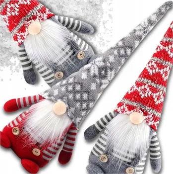 Vánoce VÁNOČNÍ SKŘÍTCI STOJÍCÍ TRPASLÍCI GNÓMOVÉ PÁR VELKÁ VÁNOČNÍ DEKORACE 42 CM