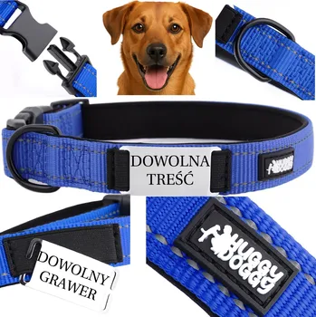 Obojek pro psa Obojek se jménem a telefonním číslem Huggy Doggy M