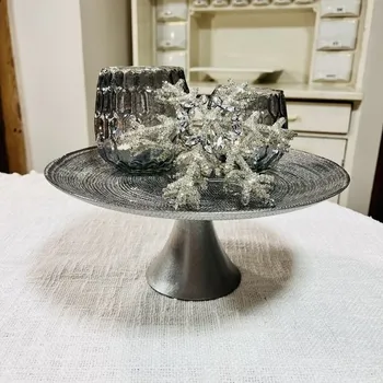 Stojan na dort, v metalické šedé