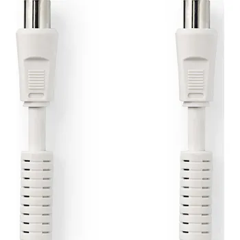 Anténní kabel Nedis anténní kabel 120 dB zástrčka Coax - zásuvka Coax, 1.5 m, bílá (CSGL40020WT15)