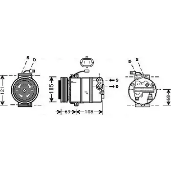 Kompresor klimatizace AVA QUALITY COOLING Kompresor - klimatizace AVA OLAK373 + DOPRAVA ZDARMA!