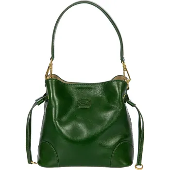 Kabelka Kožená kabelka Bric`s Volterra S Bucket bag Pine