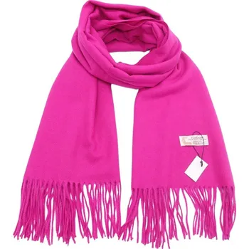 Šála Classic Scarf Kašmírová vlněná šála jasně růžová magenta jednobarevná luxusní kašmír