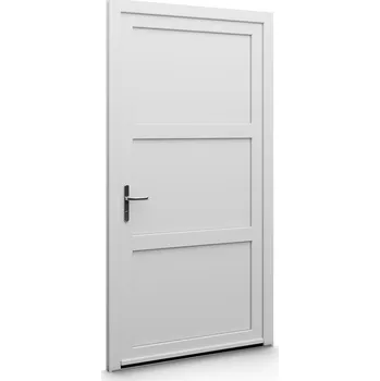 Vchodové dveře ALUPLAST Plastové jednokřídlové hlavní vchodové dveře bílé 07 Otvírání: Pravé, Šířka v cm: 85, Výška v cm: 200