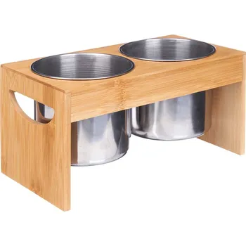 Kinvara Dvojitý kovový stojan na náčiní s bambusem