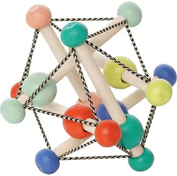 Hračka pro kojence Manhattan Toy Dřevěné chrastítko Skwish Colorpop