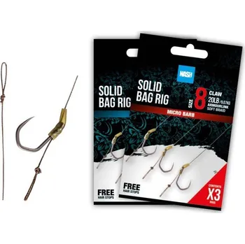 Nash Návazec Solid Bag Rig Barbless 4