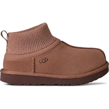 Dívčí sněhule Dětské semišové sněhule UGG KIDS' CLASSIC ULTRA STRETCH CUFF 1157702K hnědá 82X, EUR 37