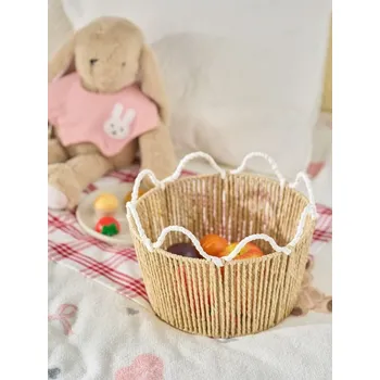 Úložný box Sinsay - Pletený úložný koš s lanovými úchyty - béžová - 241IA-08X - 241IA-08X-ONE