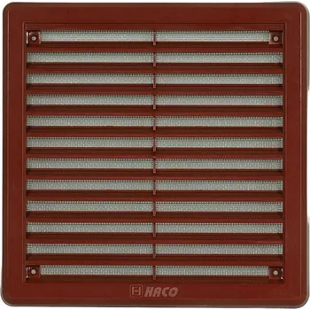 Mřížka větrací - krytka se síťovinou VM, 100 x 100 mm KH, hnědá 0308