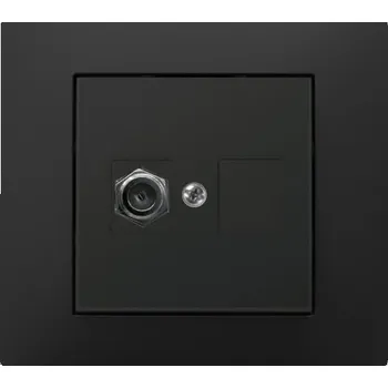 Elektrická zásuvka Anténní zásuvka nástěnná Elektro-Plast černá