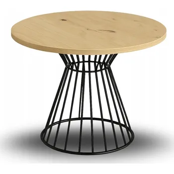 Jídelní stůl Kulatý stůl Heydoo 75 x 75 x 76 cm černý, dub řemeslný