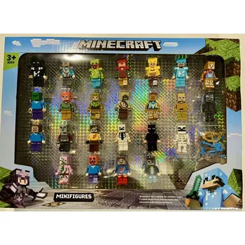 MINECRAFT FIGURKY 24 KUSŮ + DOPLŇKY - DÁREK PRO CHLAPCE VELKÁ FIGURKA